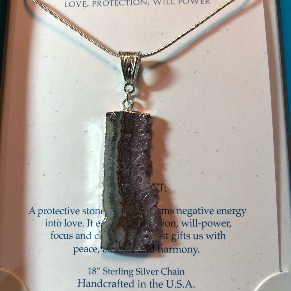 Stone Circle Amethyst Necklace